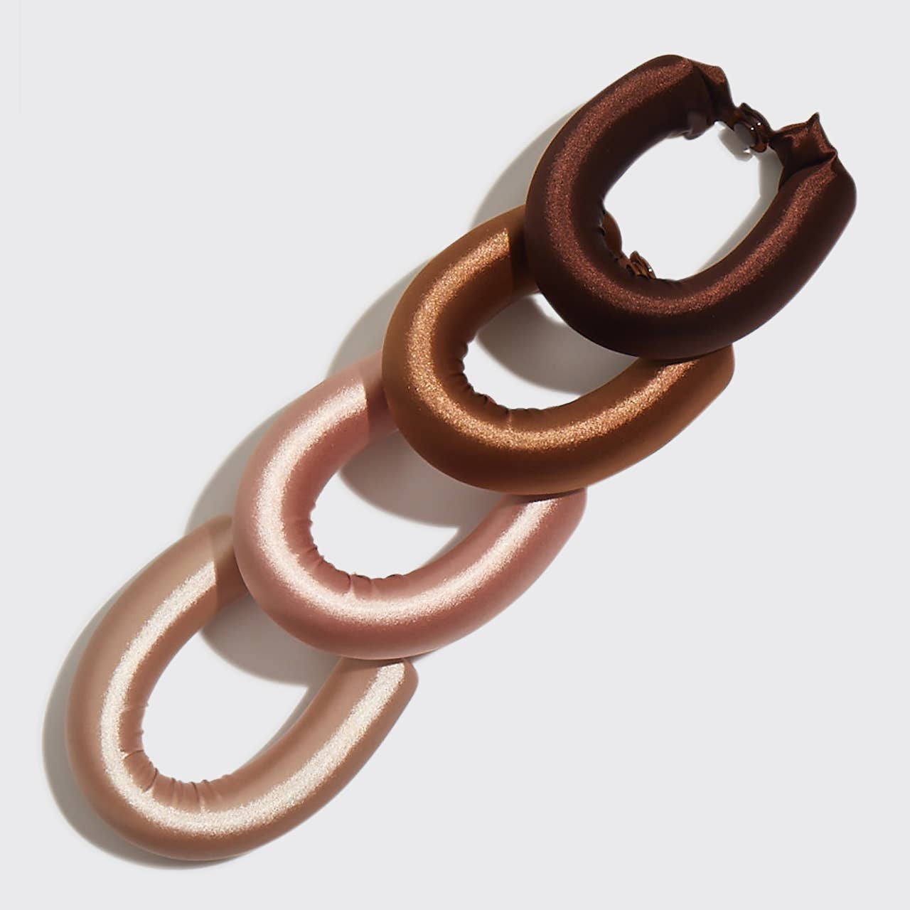 Kitsch | Satin Jumbo Flexi Rods 4 PCs- Rosewood