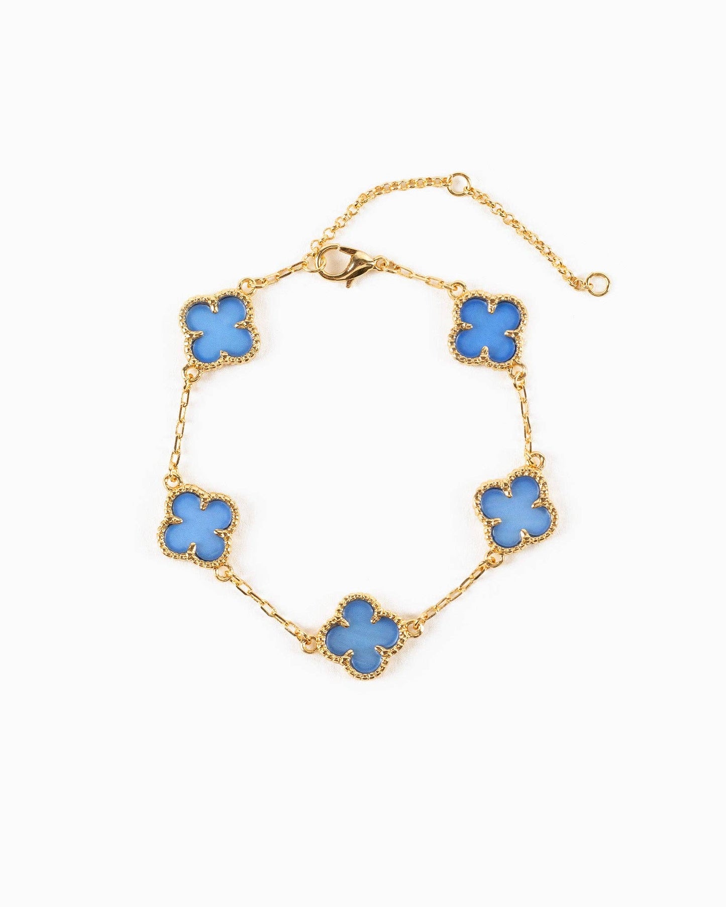MOP Double-Sided Clover Station Holiday Bracelet