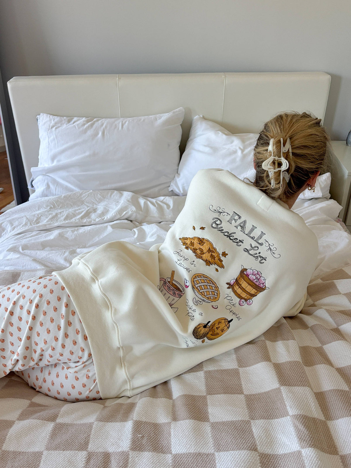 Sunkissed Coconut | Fall Bucket List Embroidered Sweatshirt