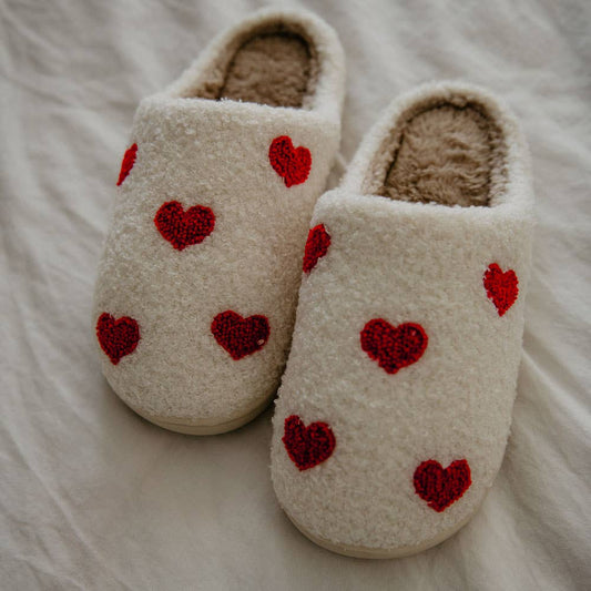 Heart Patterned Slippers