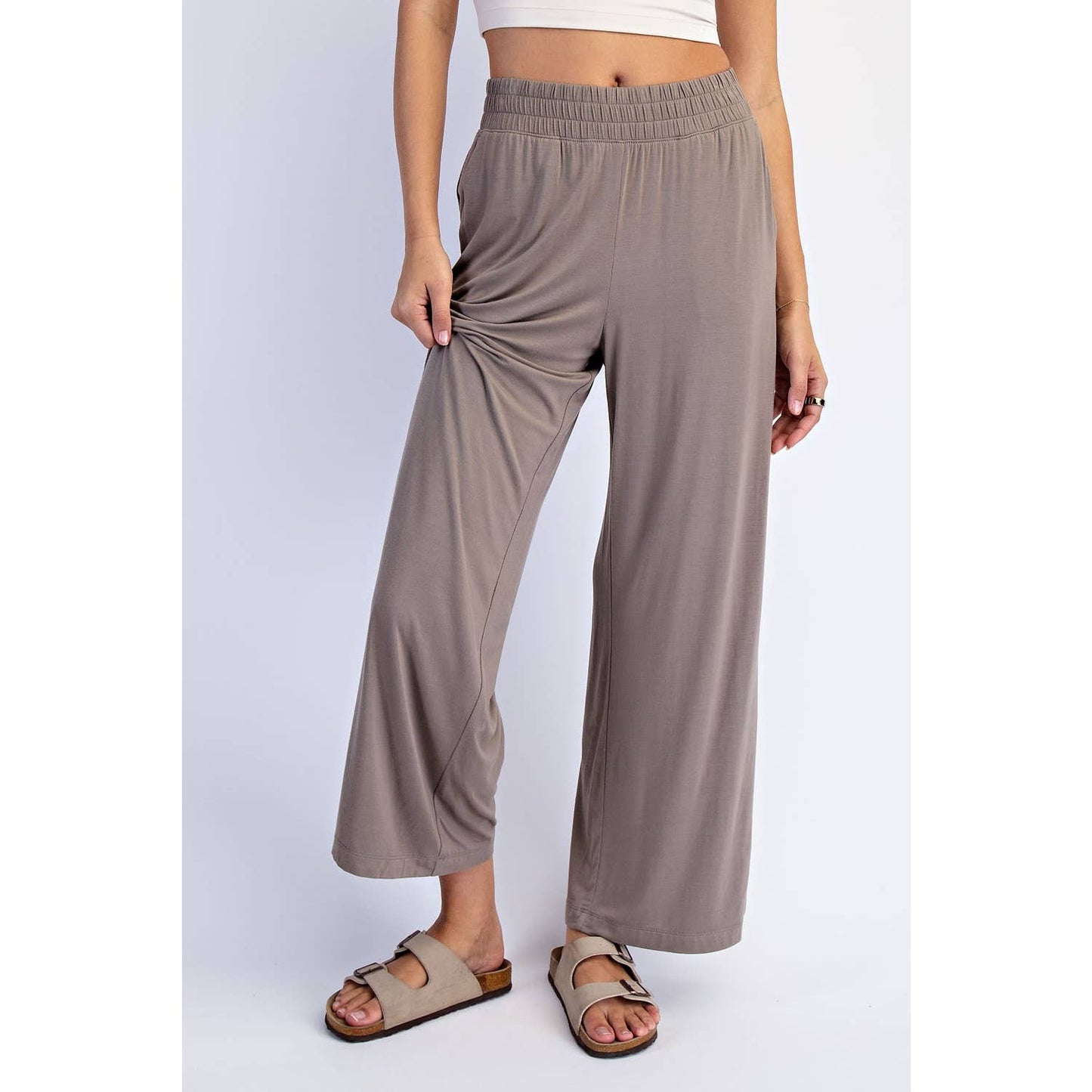 Rae Mode | Modal Wide Leg Cropped Pant