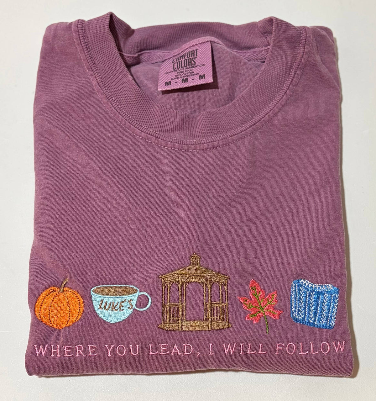 Where You Lead I Will Follow Embroidered Tee