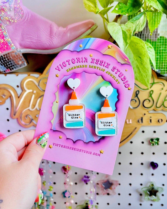 Glitter Glue Earrings