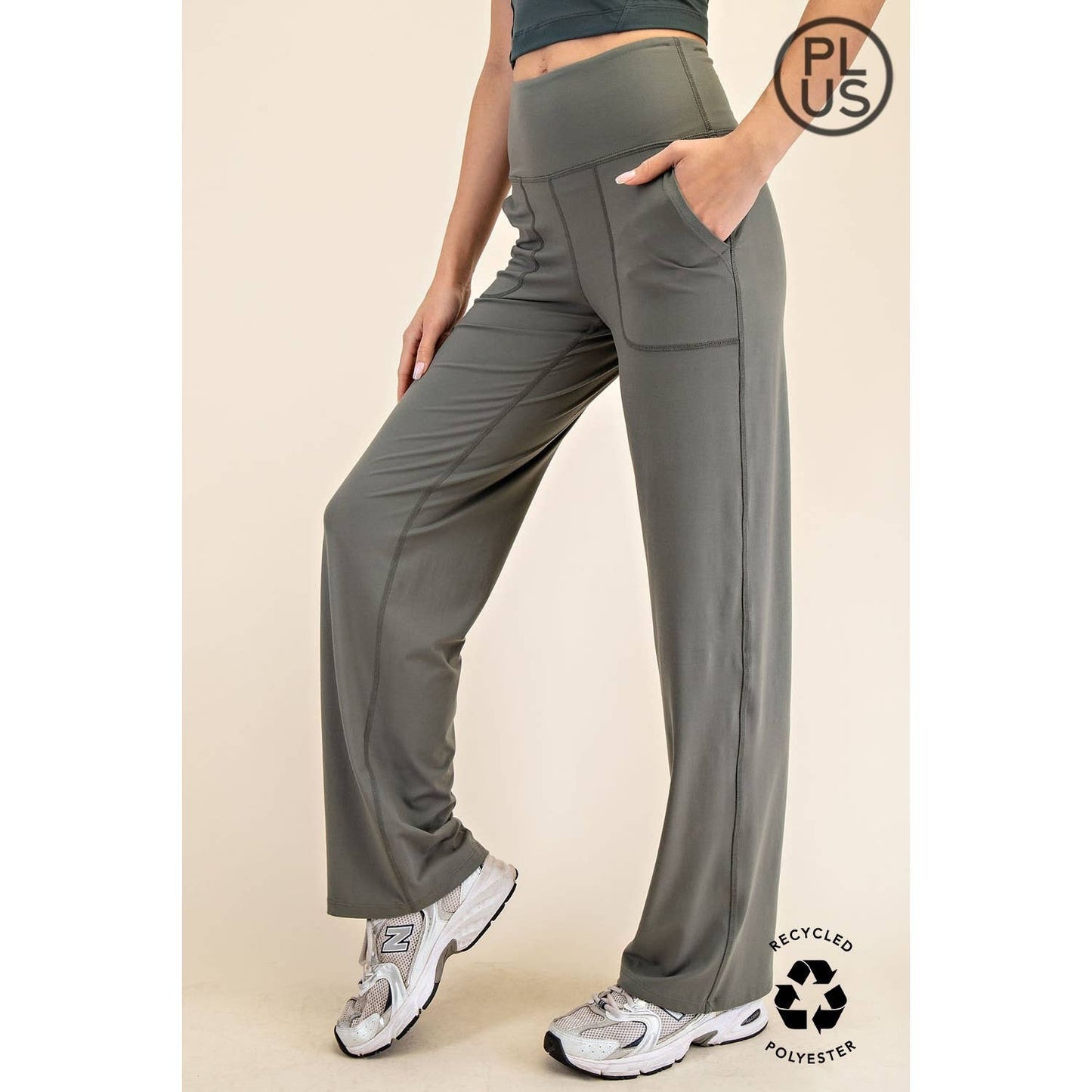 PLUS BUTTER SOFT STRAIGHT CASUAL YOGA PANTS