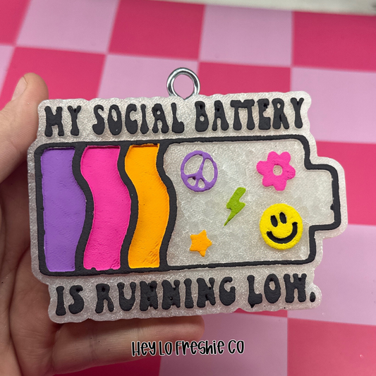 Low Social Battery Car Freshie [Scent: Caribbean Escape]