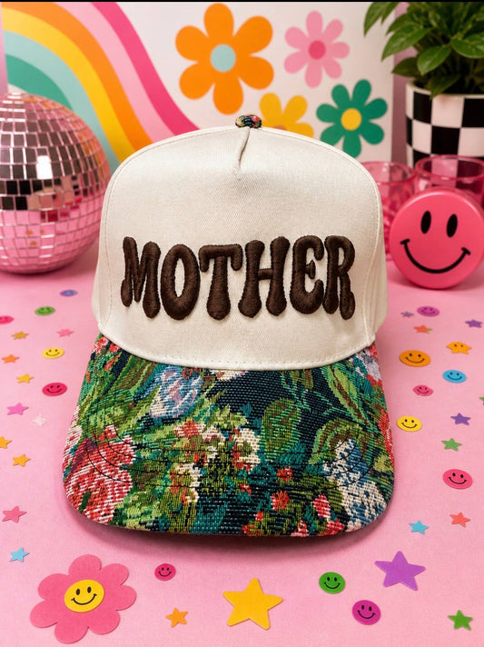 Mother floral trucker hat