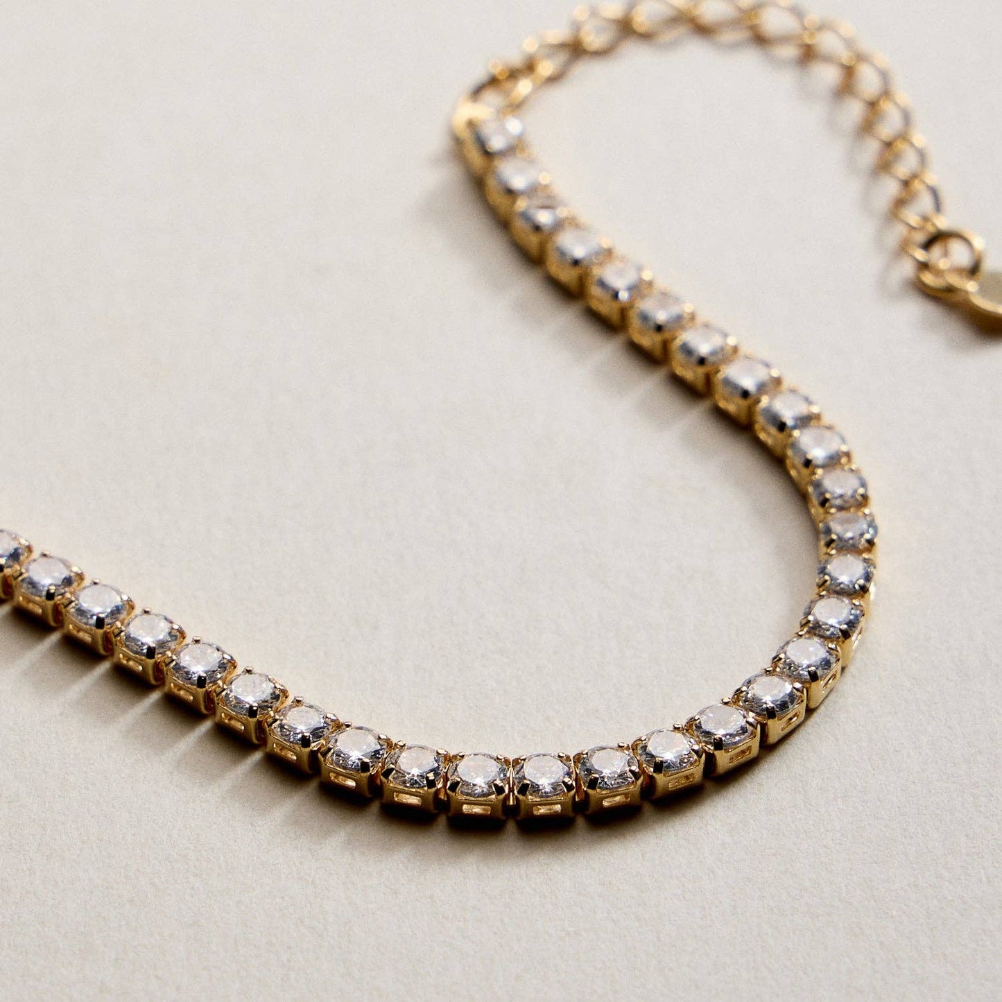 Gold Filled Round CZ Tennis Bracelet