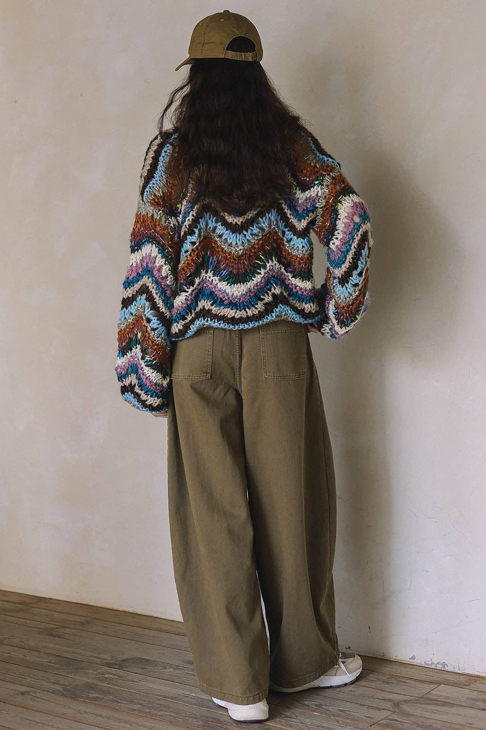 HAND KNIT MULTICOLOR  SWEATER T0026