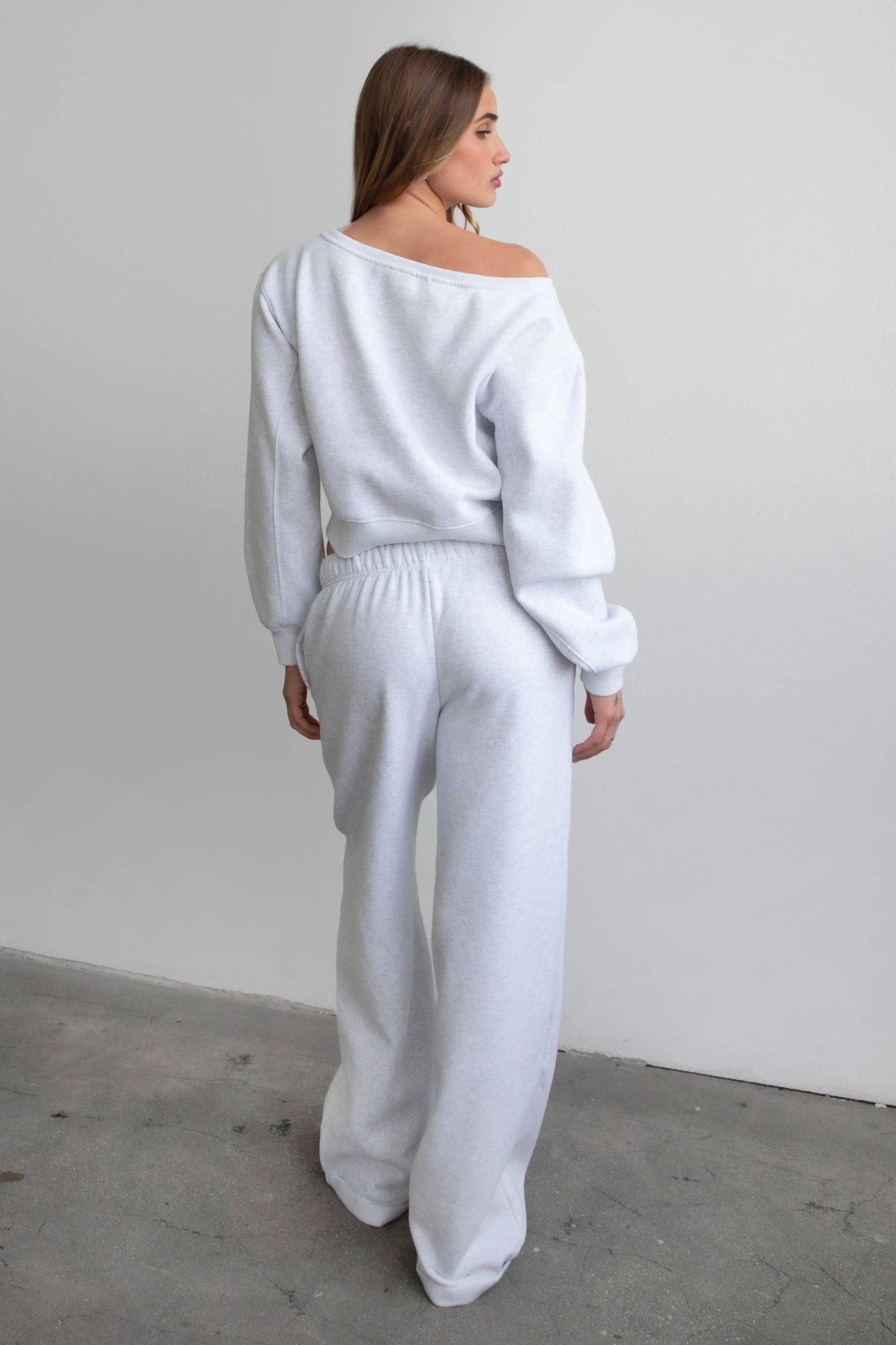 TICTOC | Cloud Fleece Wide Leg Sweatpants Stretch Waist & Pocket
