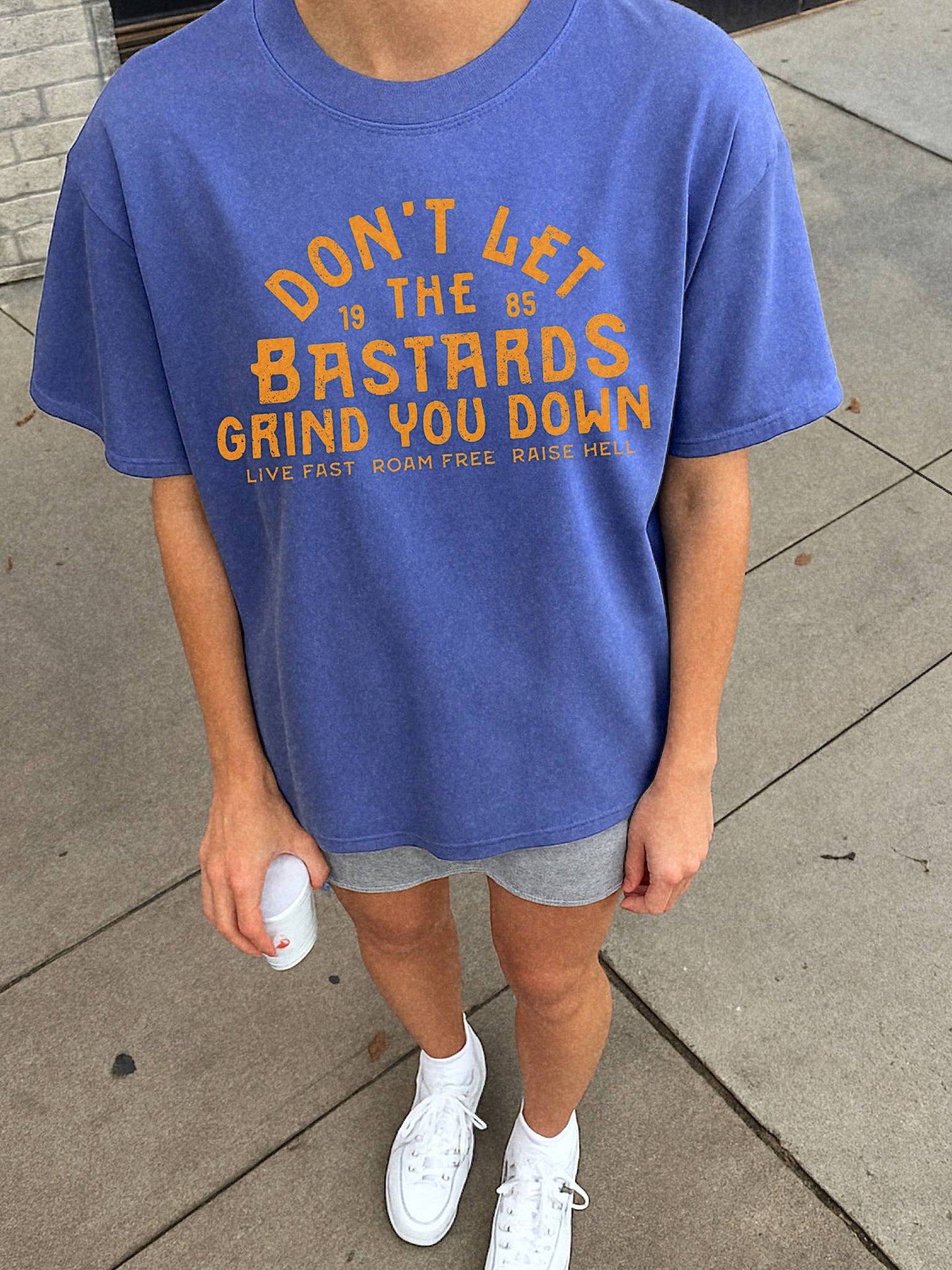 Don't let the bastards womens feminist graphic tee - Flo