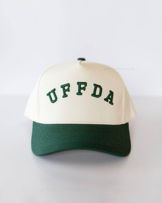 UFFDA Midwest Unisex Trucker Hat - Dark Green & Cream