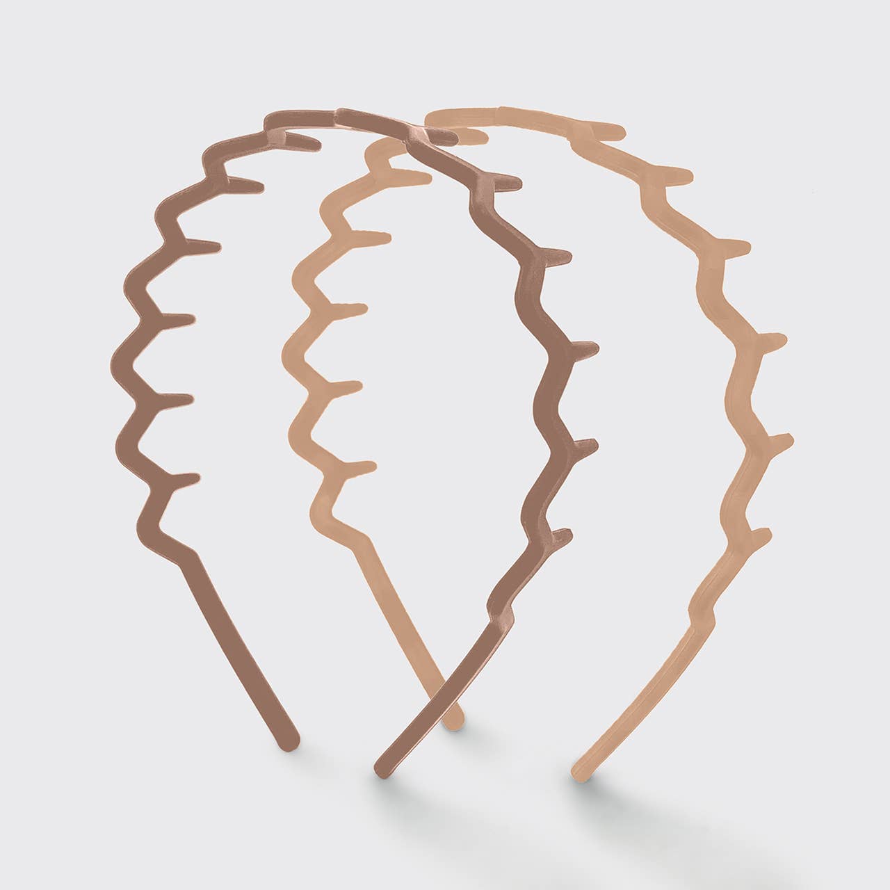 Kitsch | Recycled Plastic Zig Zag Headband 2pc - Neutral