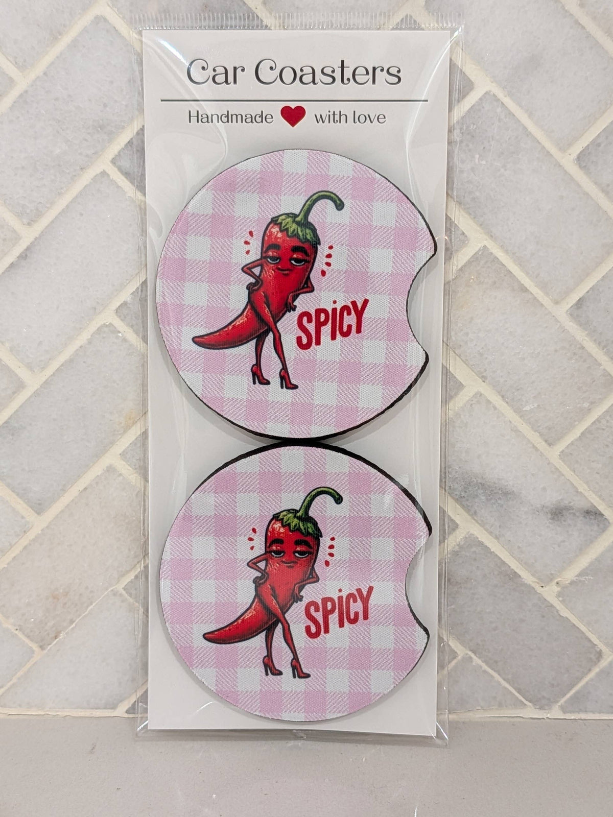 Spicy Pepper Car Coasters