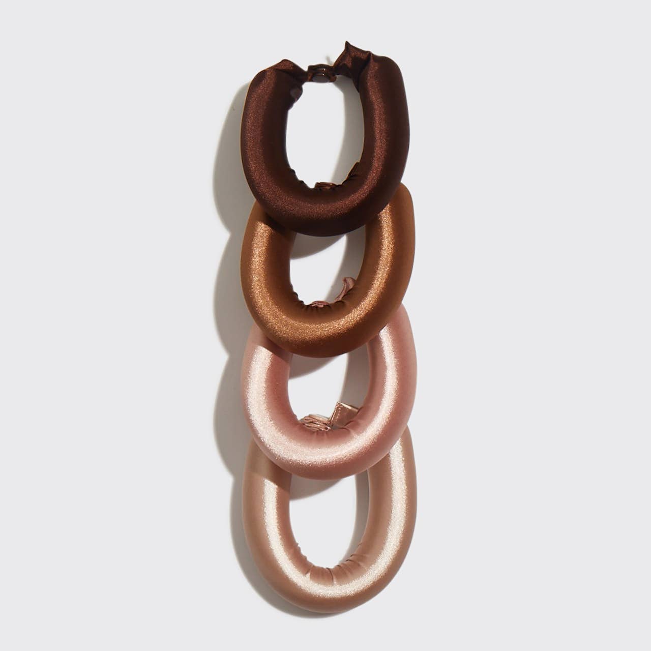 Kitsch | Satin Jumbo Flexi Rods 4 PCs- Rosewood