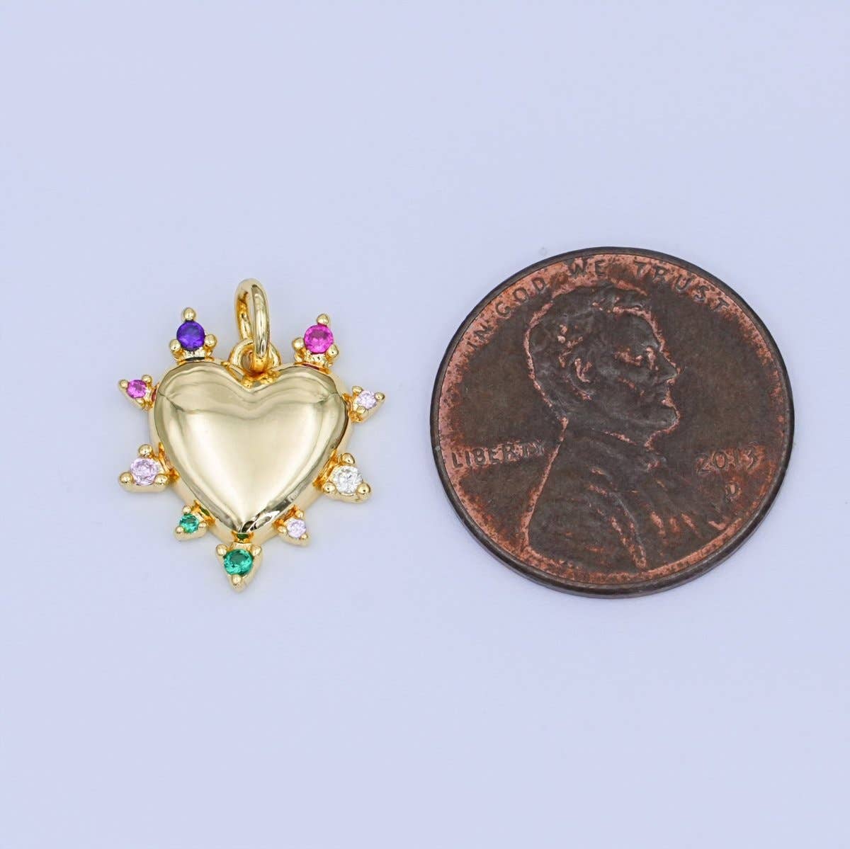 Multicolor Heart Charm