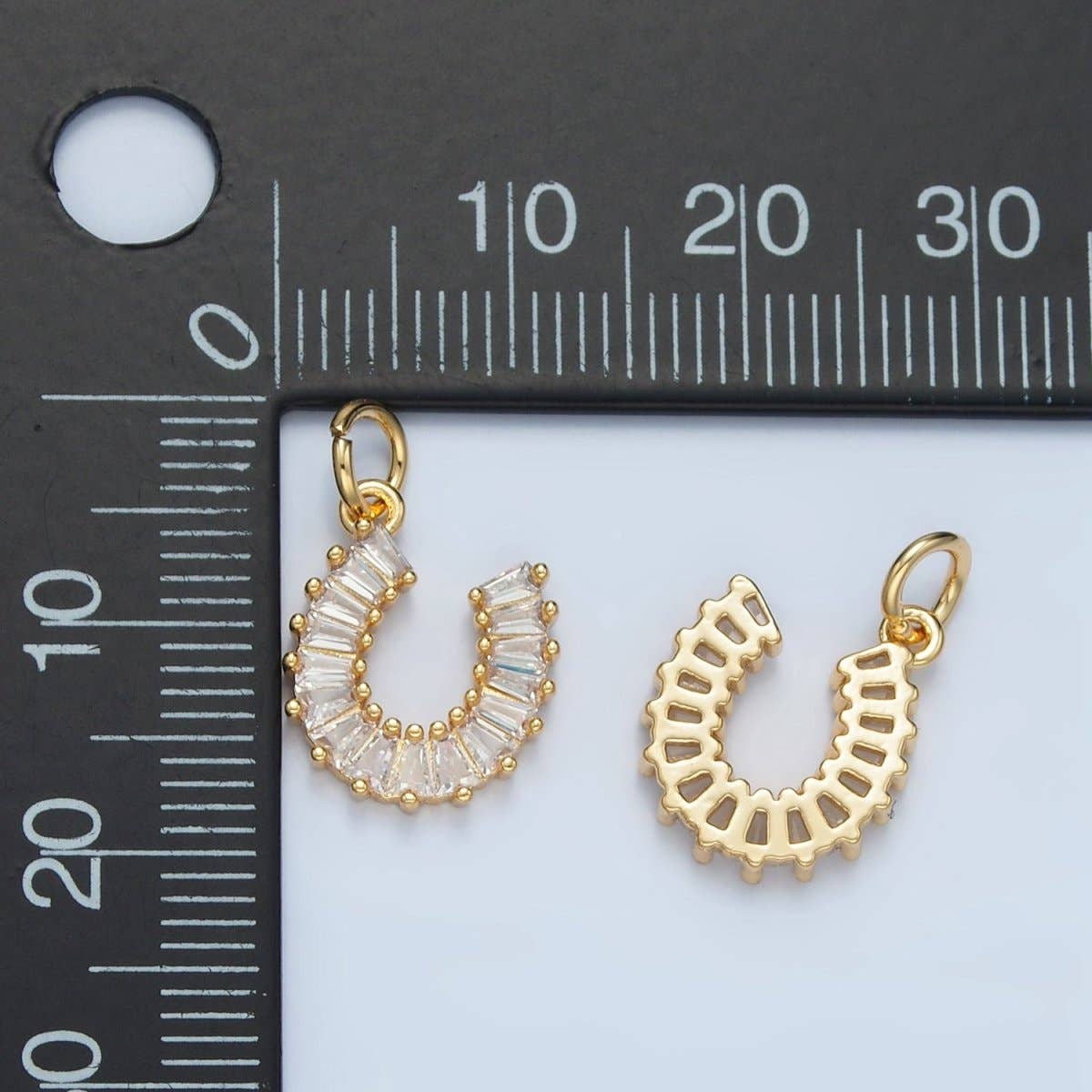 Bezel Horseshoe Charm