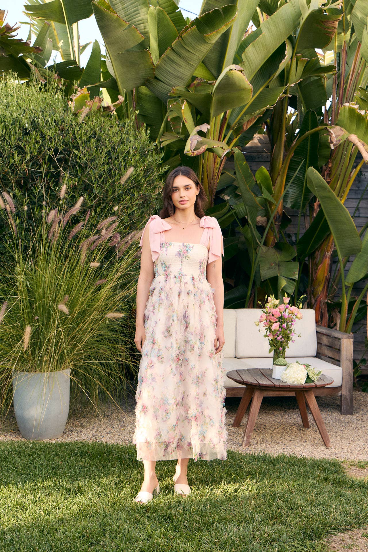Amber Glow Midi Dress