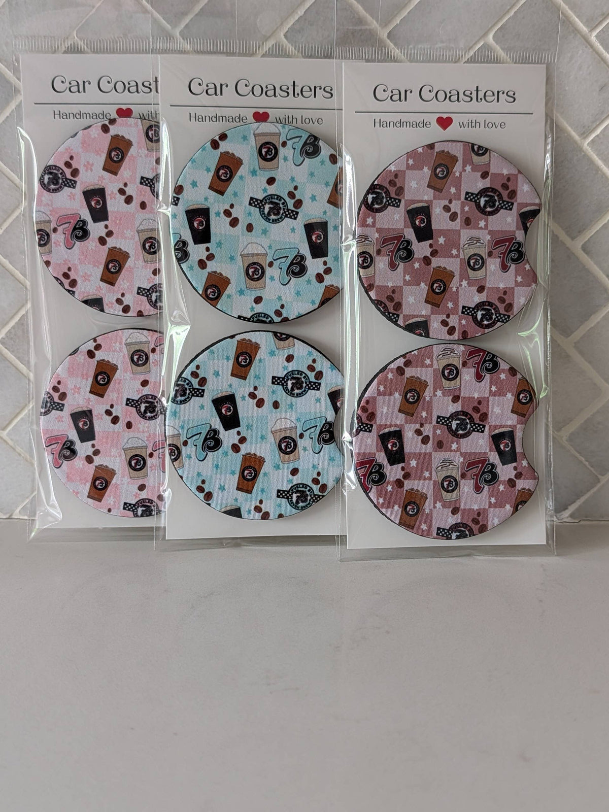 Brew Coffee Inspired Car Coasters