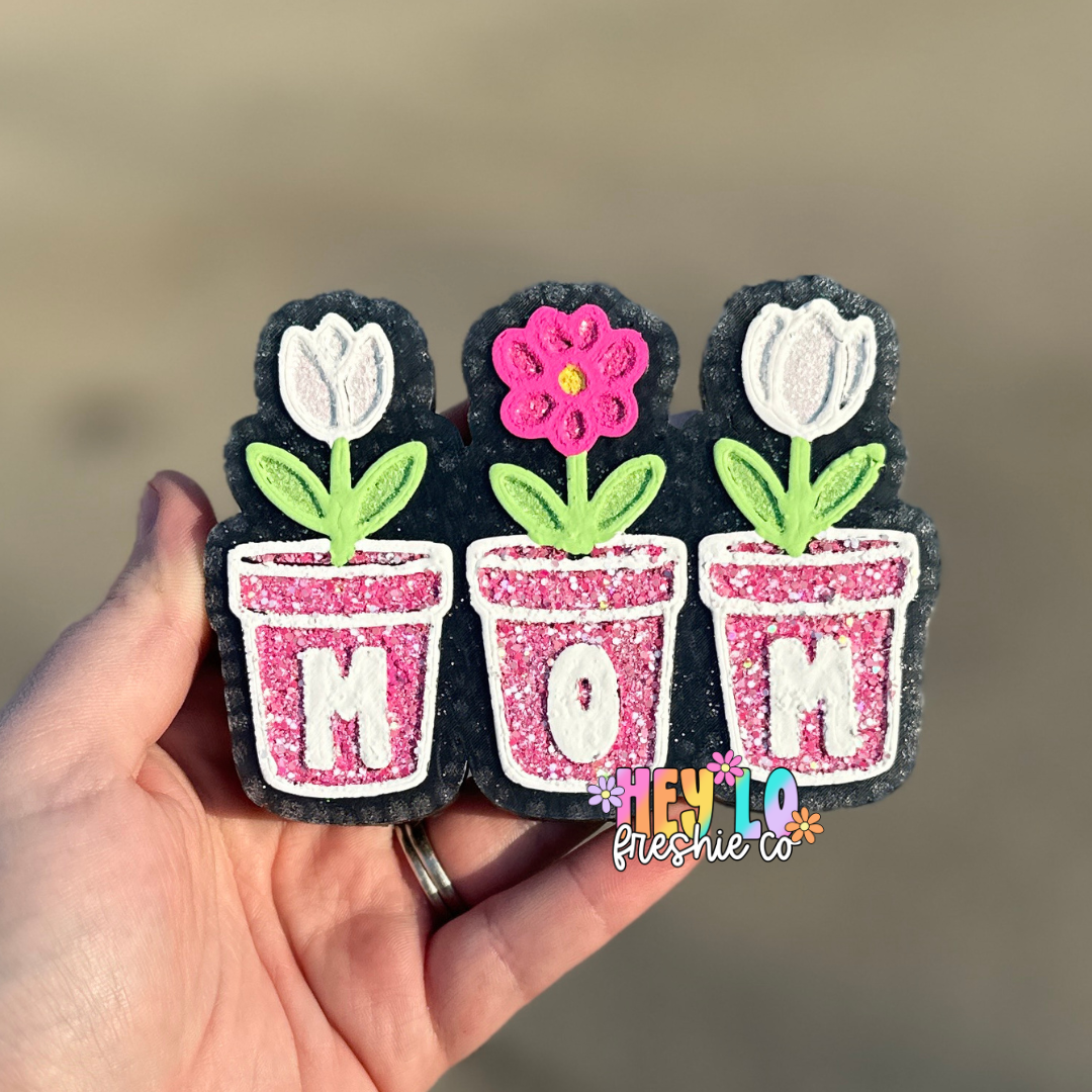 Mom Flower Pots | Car Freshie