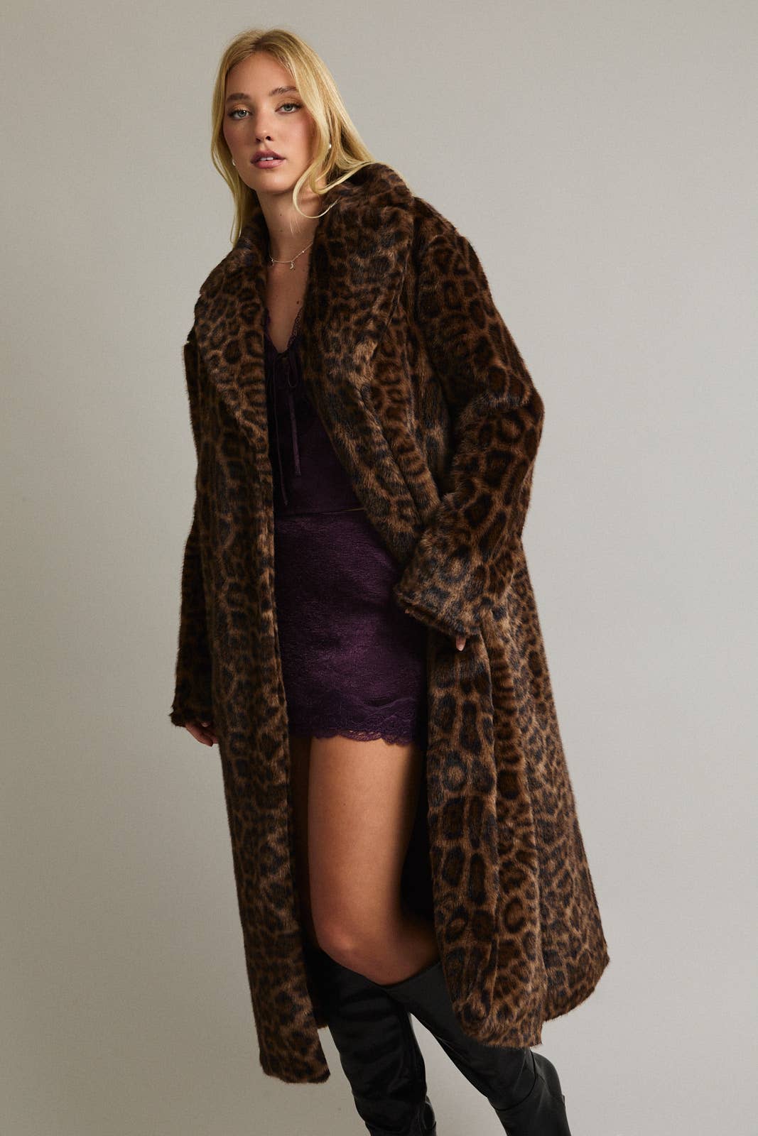 FAUX FUR LONG COAT