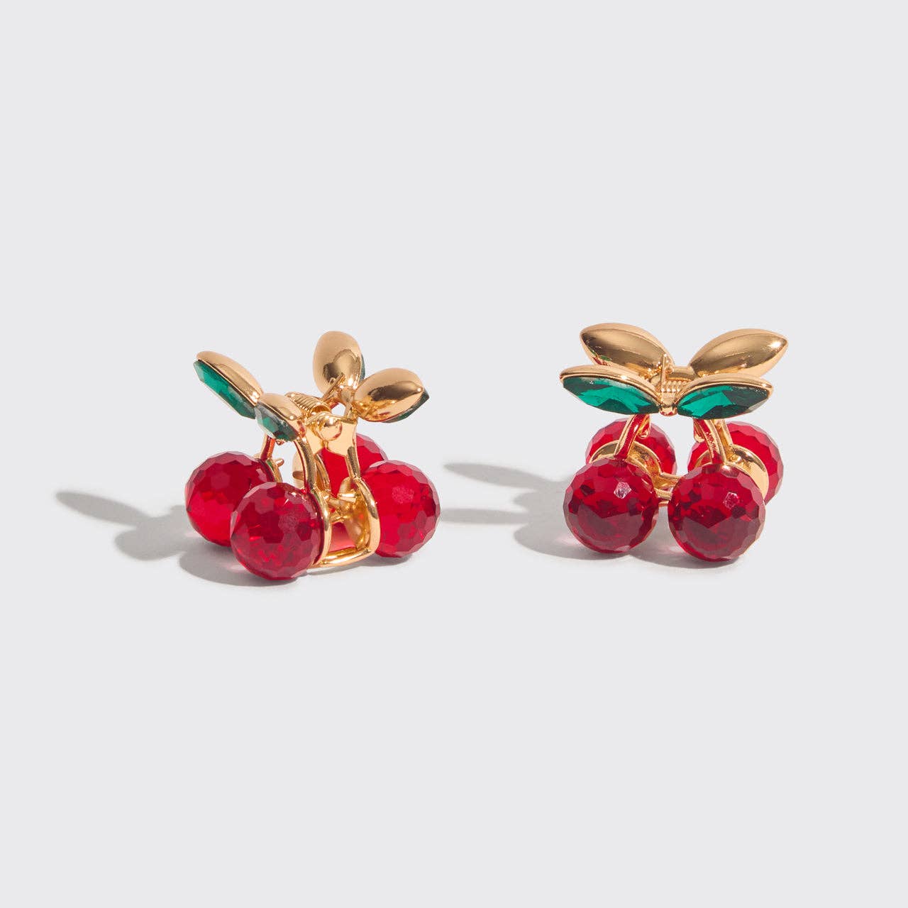 Kitsch | Mini Rhinestone Claw Clips 2pc Set - Cherry