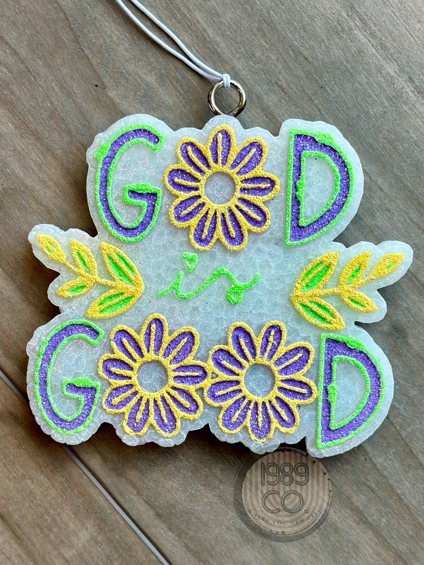 Floral God Is Good Car Freshie