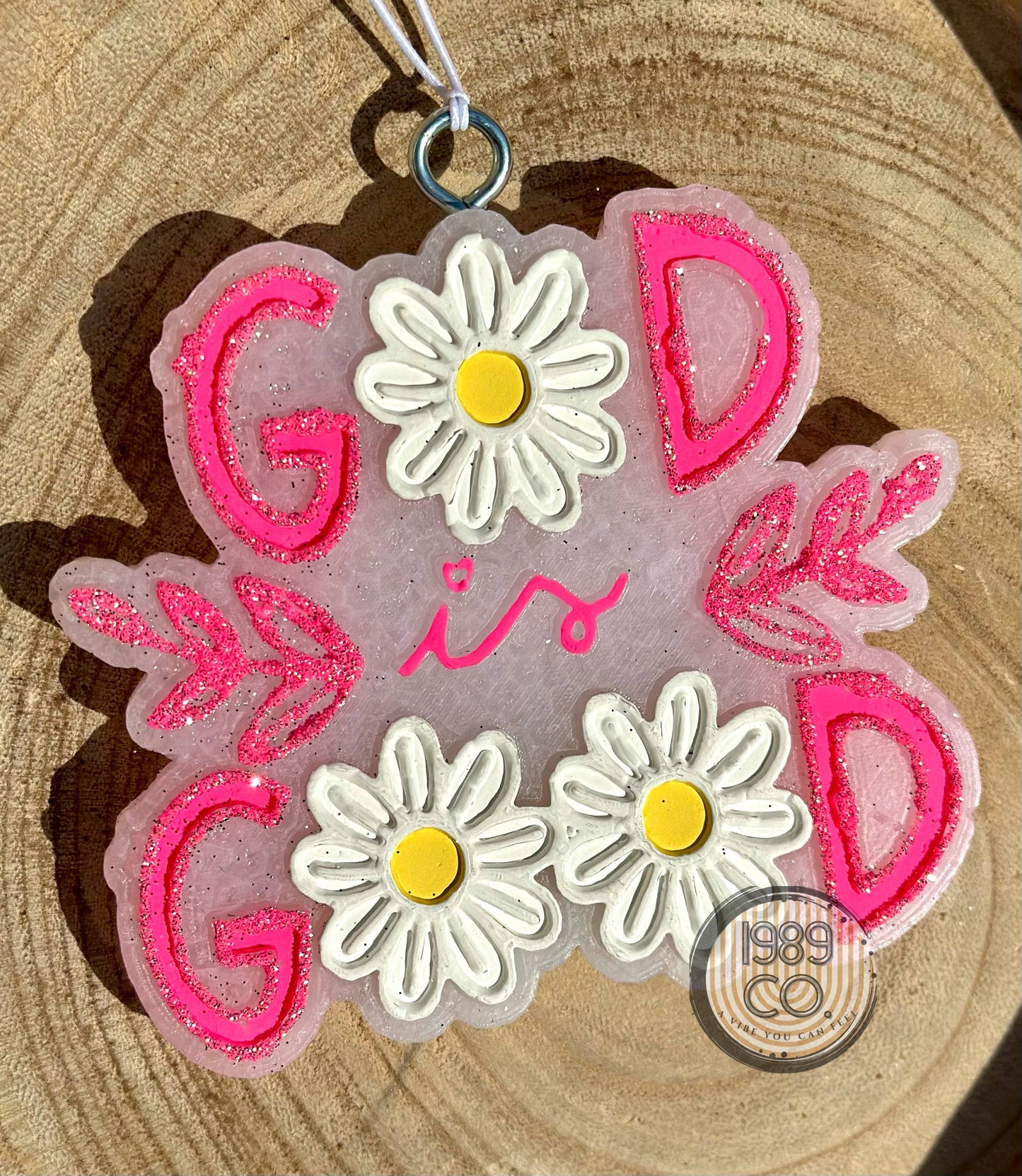Floral God Is Good Car Freshie