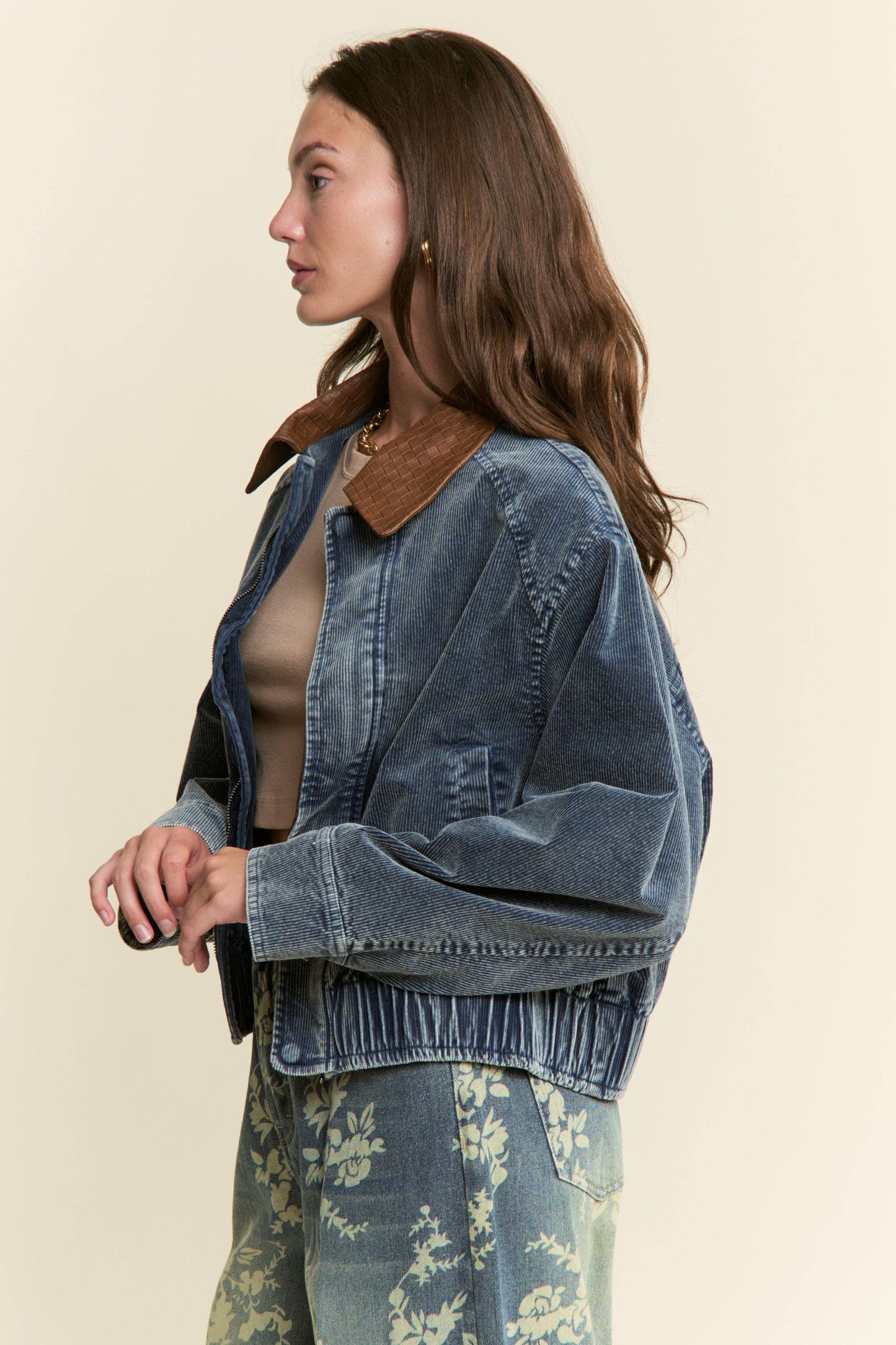 Mineral Wash  Corduroy Bomber Jacket