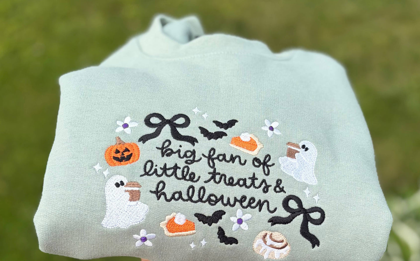 Little Treats & Halloween Embroidered Crewneck