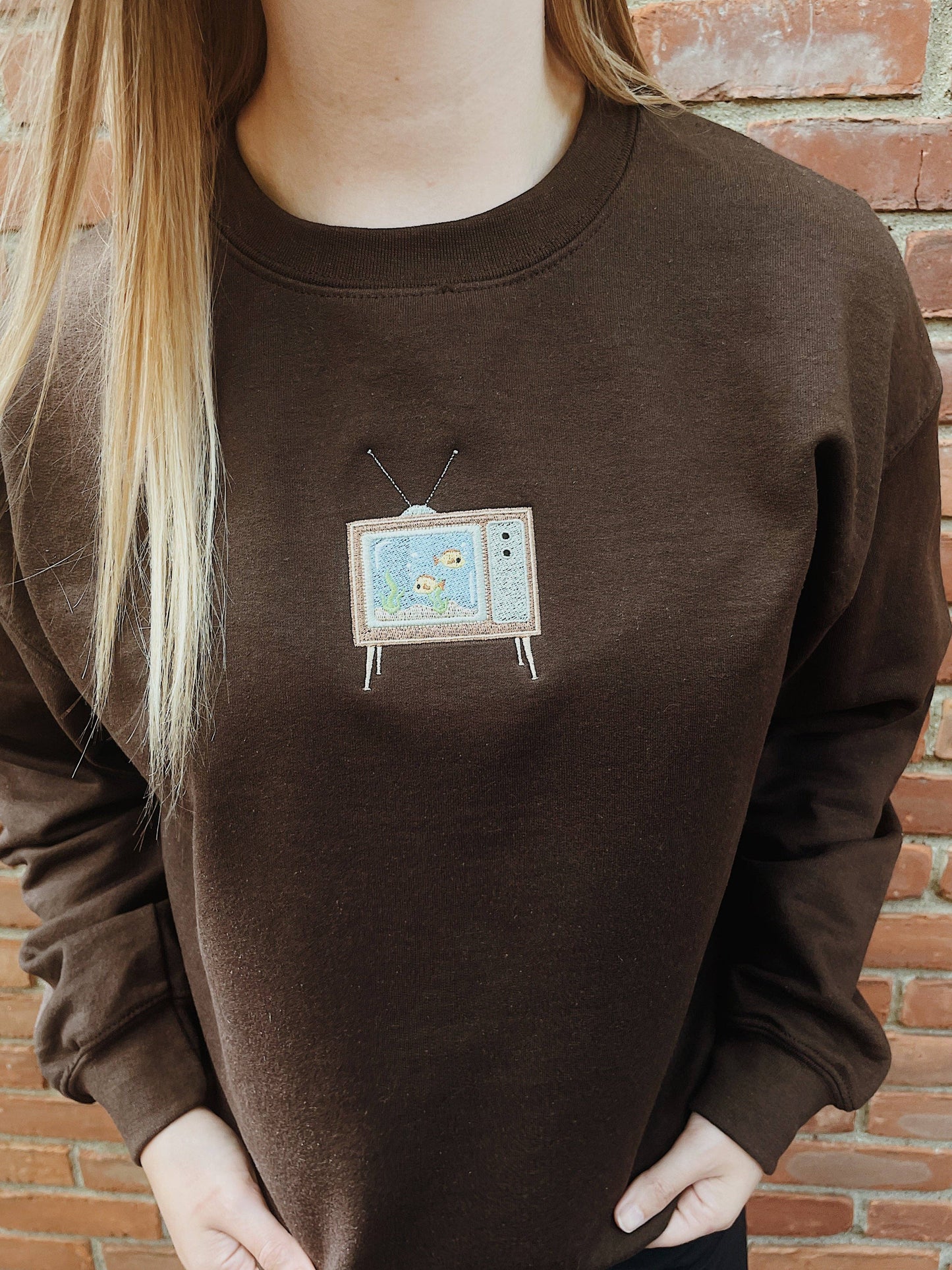 Aquarium TV Embroidered Sweatshirt