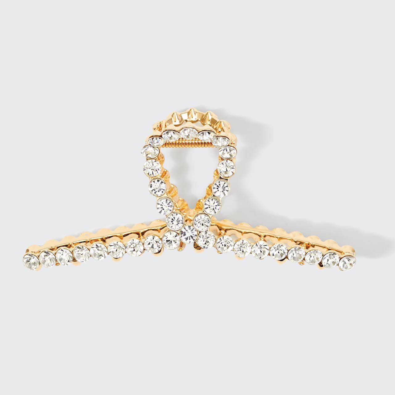 Kitsch | Metal Rhinestone Loop Claw Clip 1pc- Gold