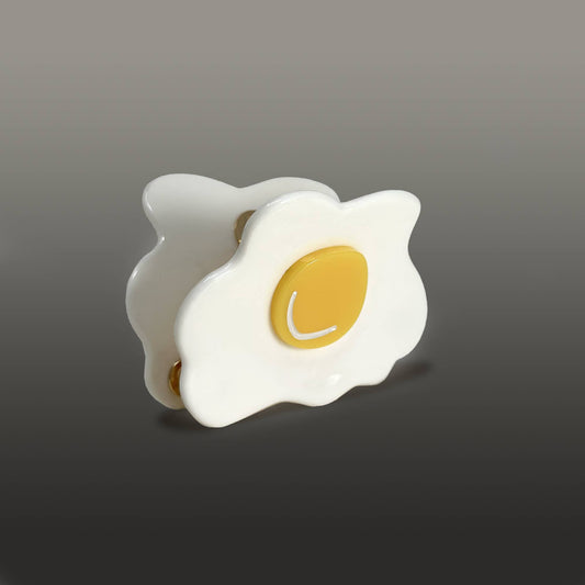 Sunny Side Egg Hair Claw Clip – Playful & Breakfast-Inspired