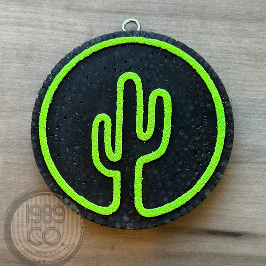 Neon Cactus Car Freshie