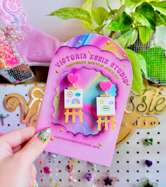 Art Easel Earrings