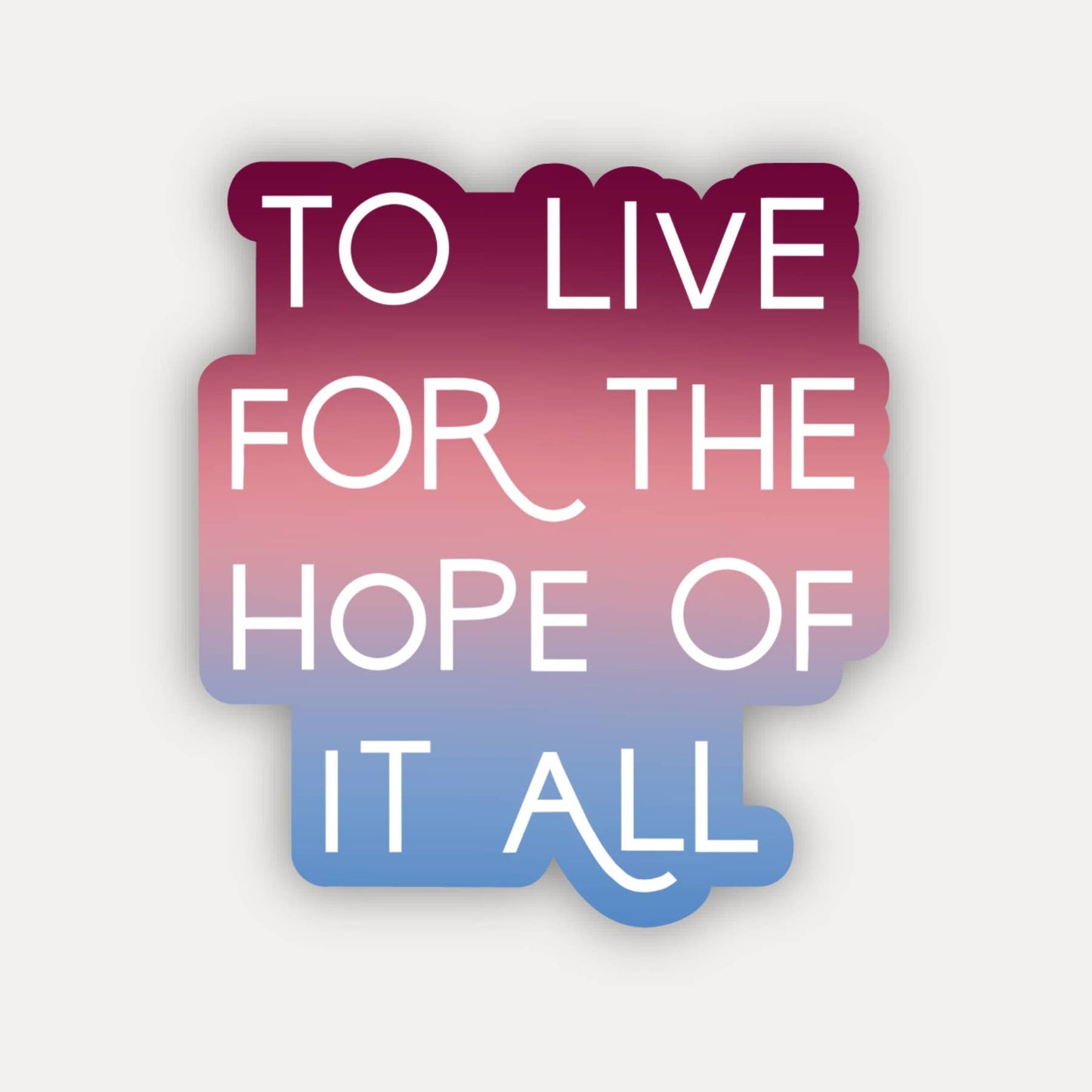 Hope Waterproof Sticker | Colorful Stickers For Laptop