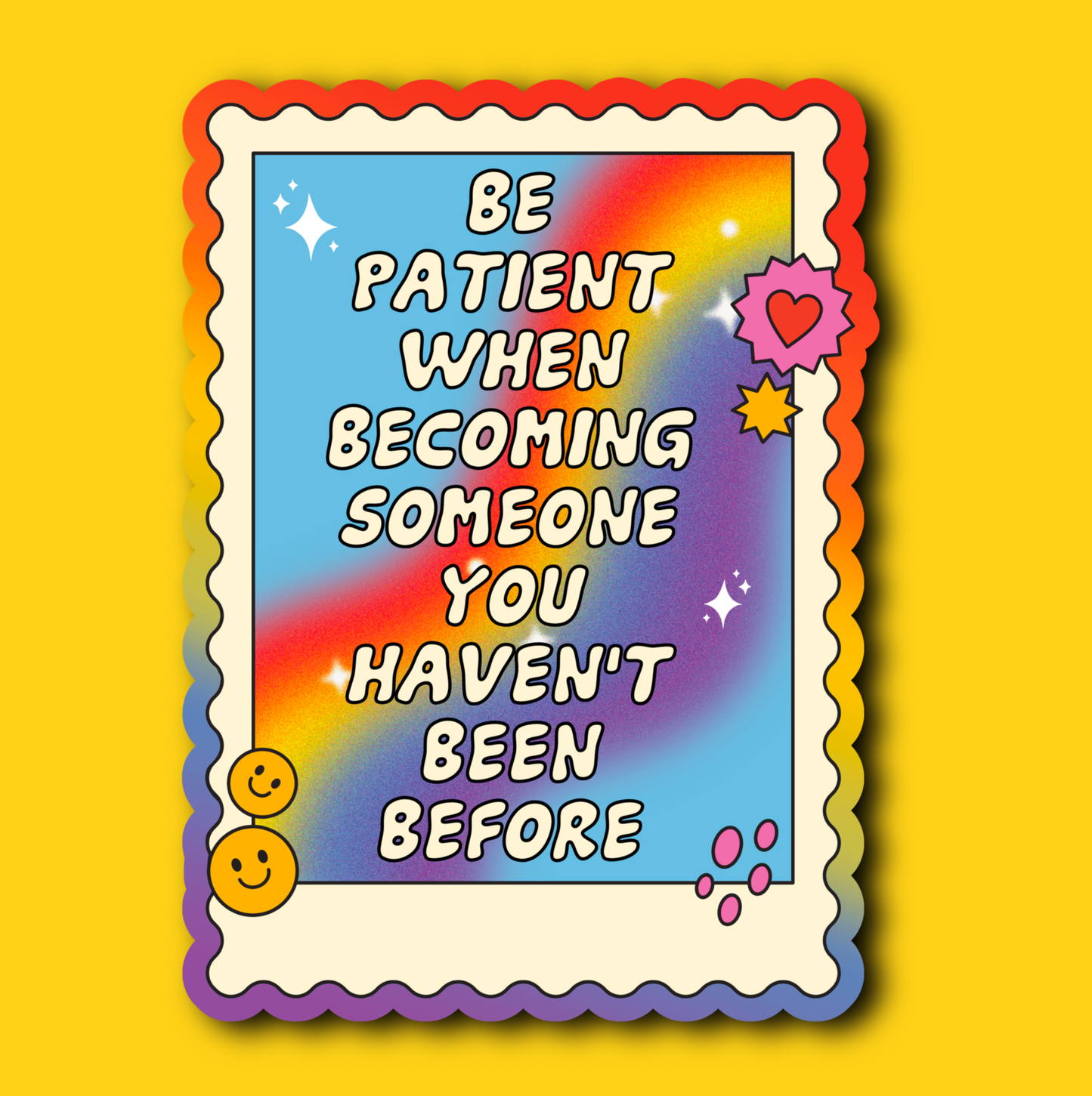Be patient with yourself sticker hydroflask planner