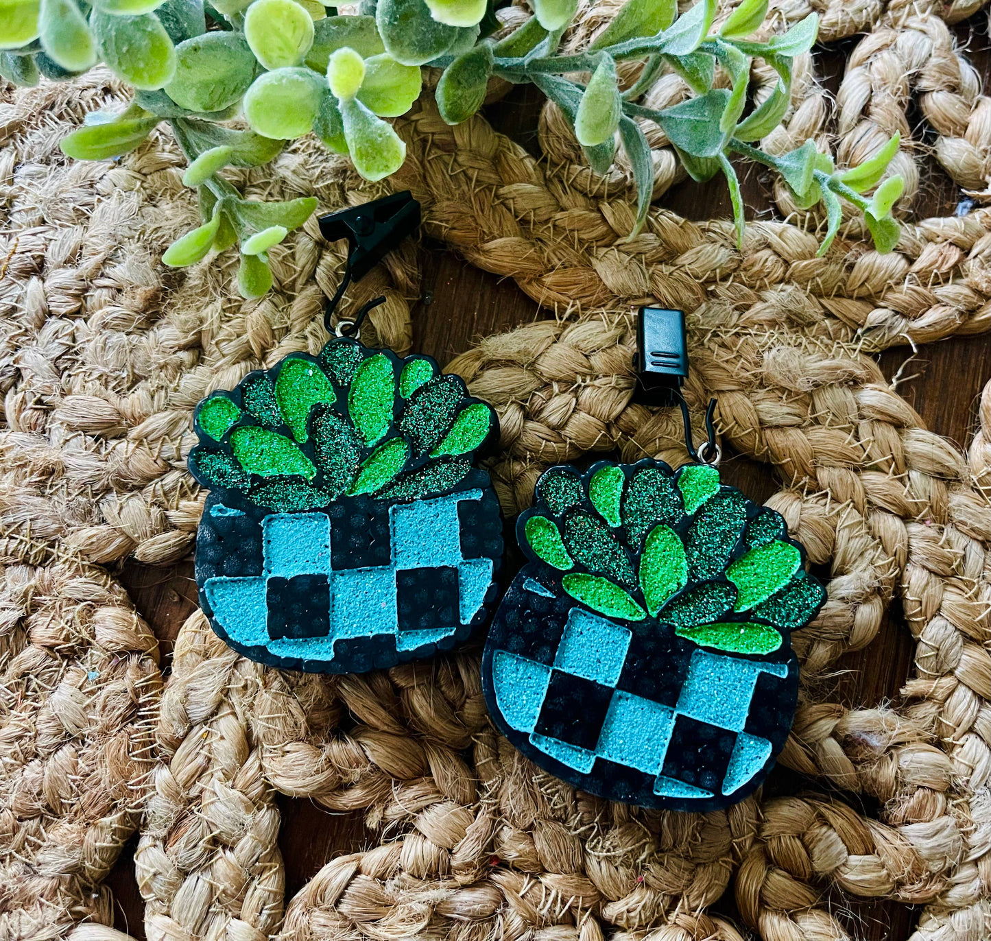 Succulent Plant Vent Car Freshie Set of 2 
