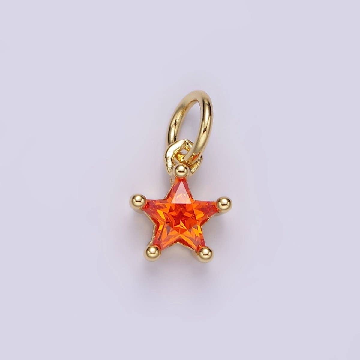 Celestial Star Birthstone Charms