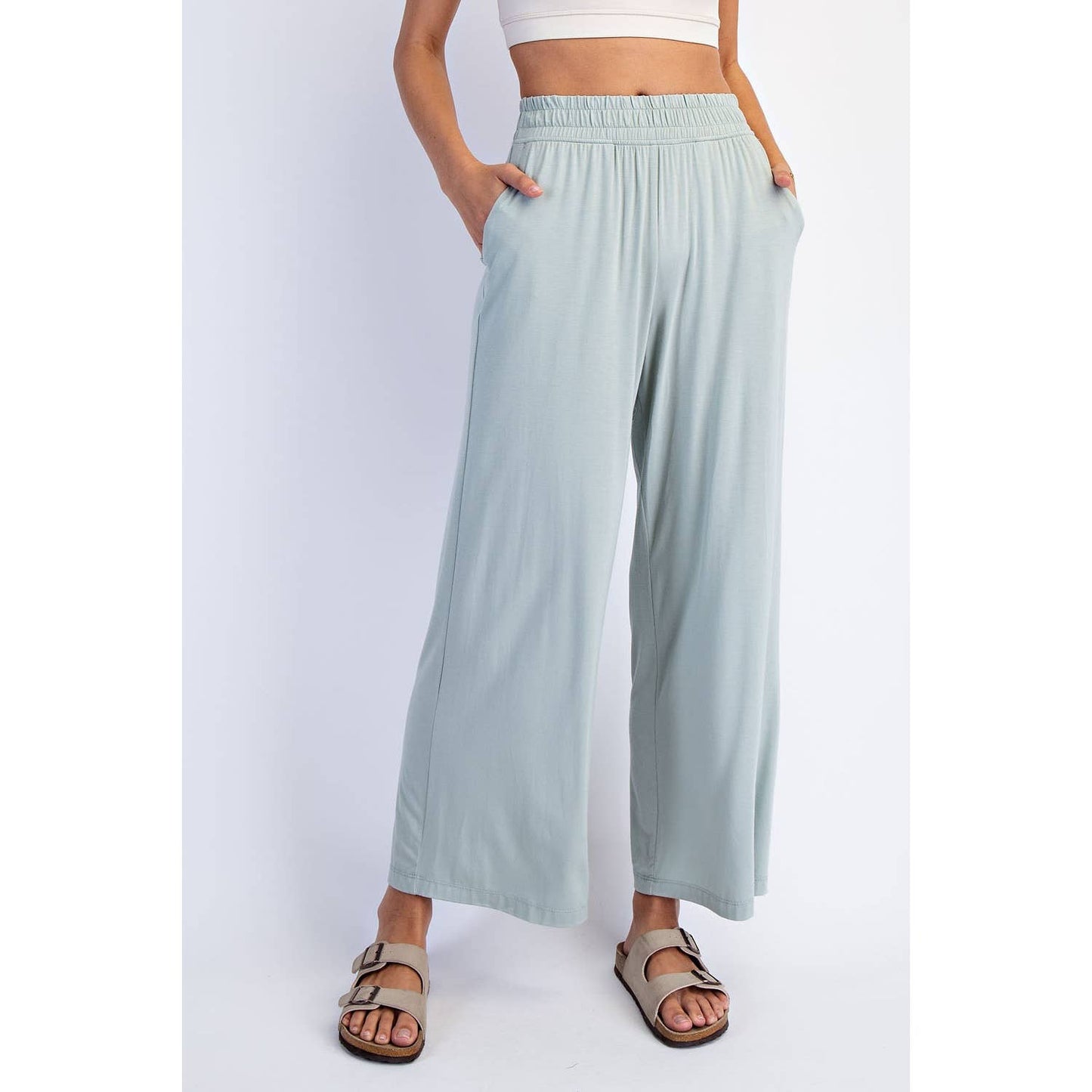 Rae Mode | Modal Wide Leg Cropped Pant