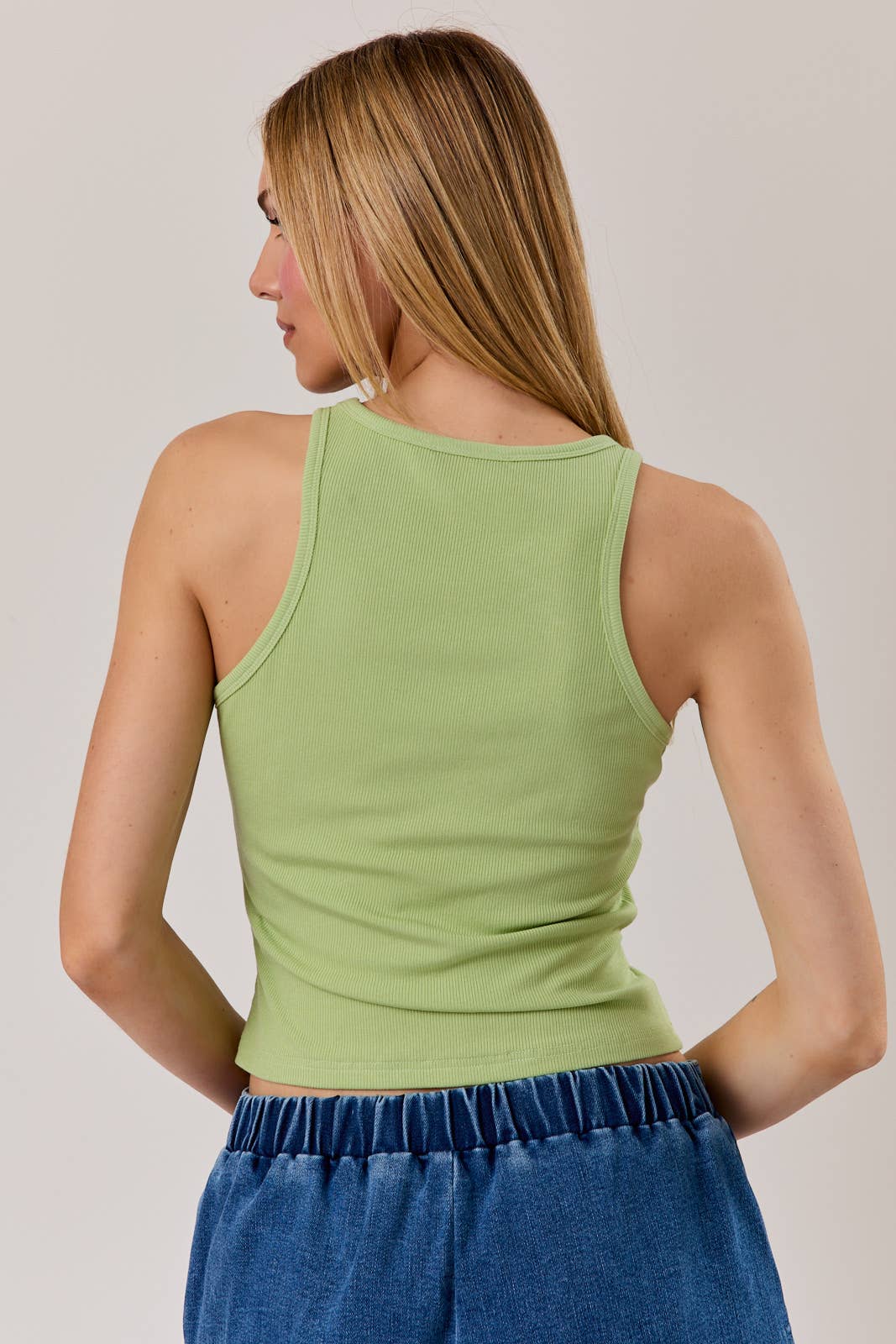 Lime Beaded Tank