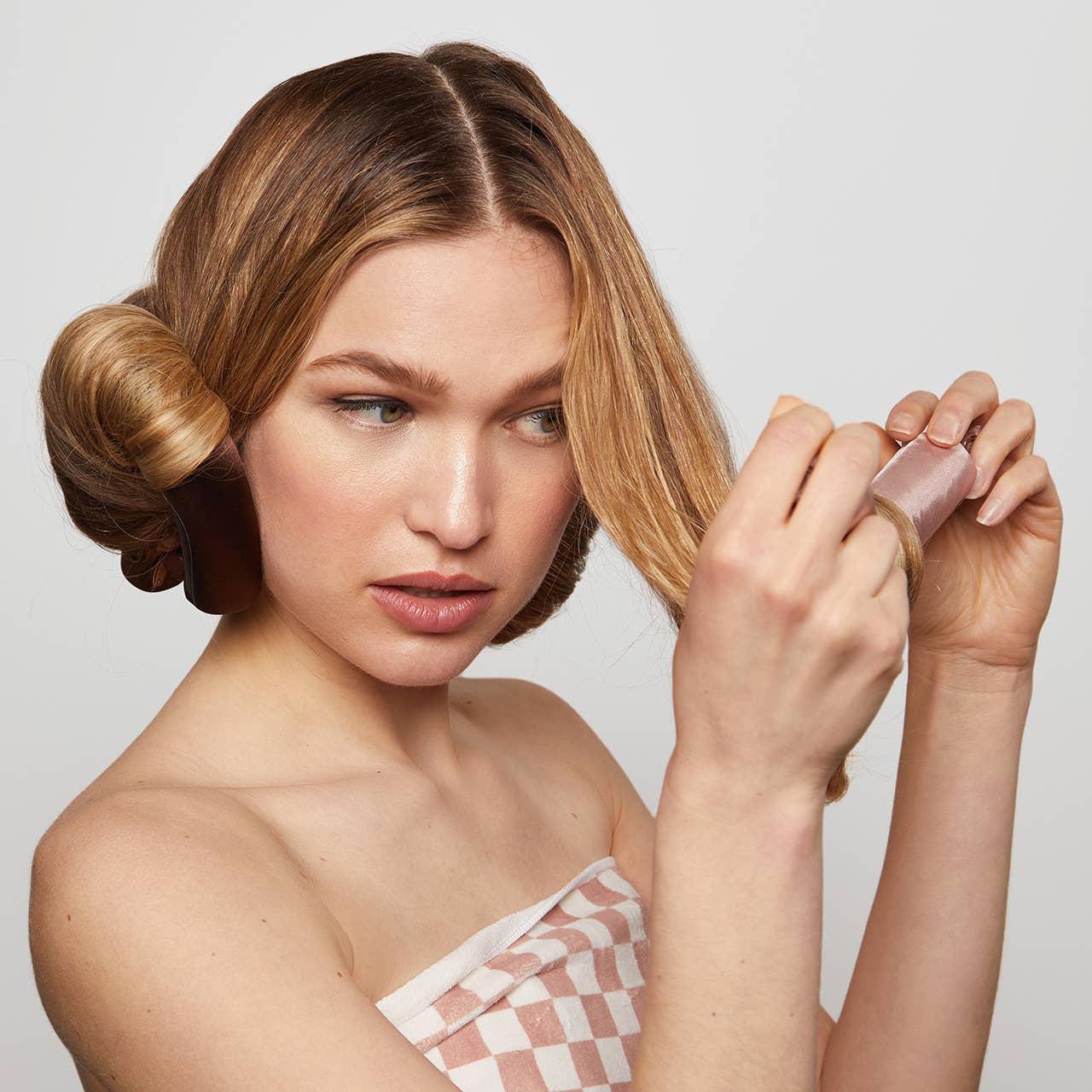 Kitsch | Satin Jumbo Flexi Rods 4 PCs- Rosewood