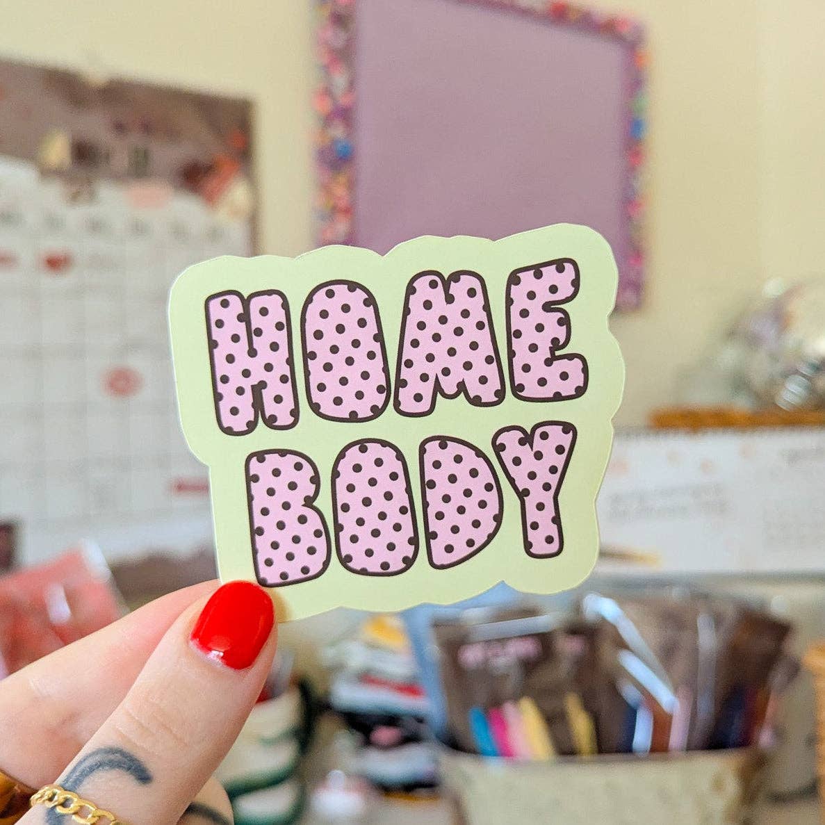 Homebody matte sticker