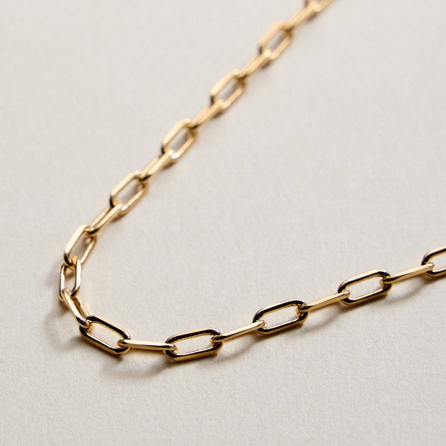 Gold Filled Paperclip Chain Necklace