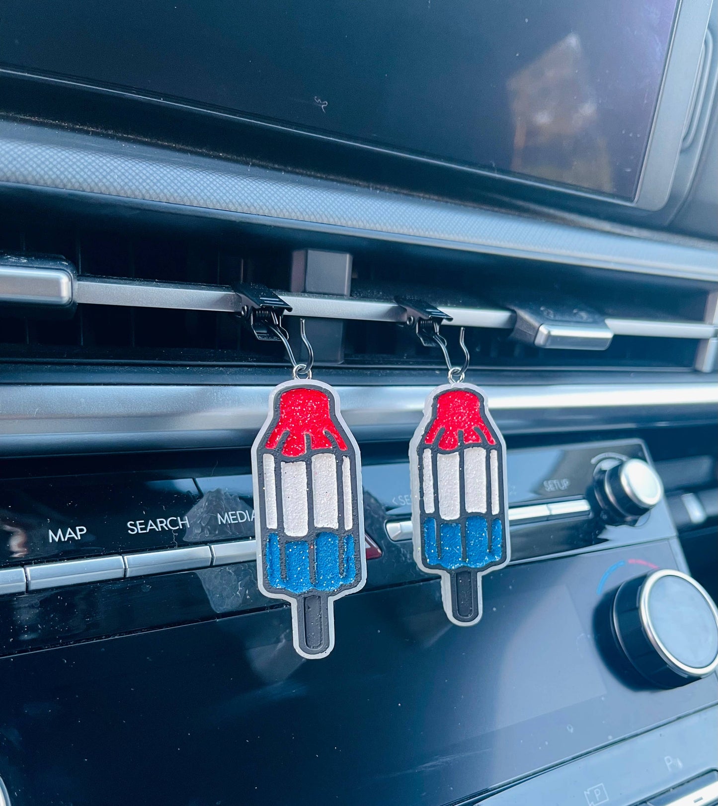 Patriotic Popsicle Vent Car Freshie Set of 2 