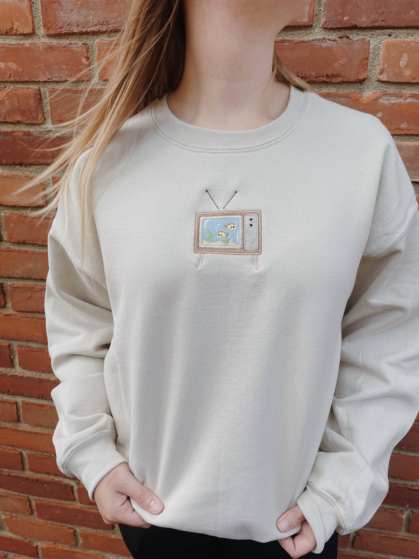 Aquarium TV Embroidered Sweatshirt