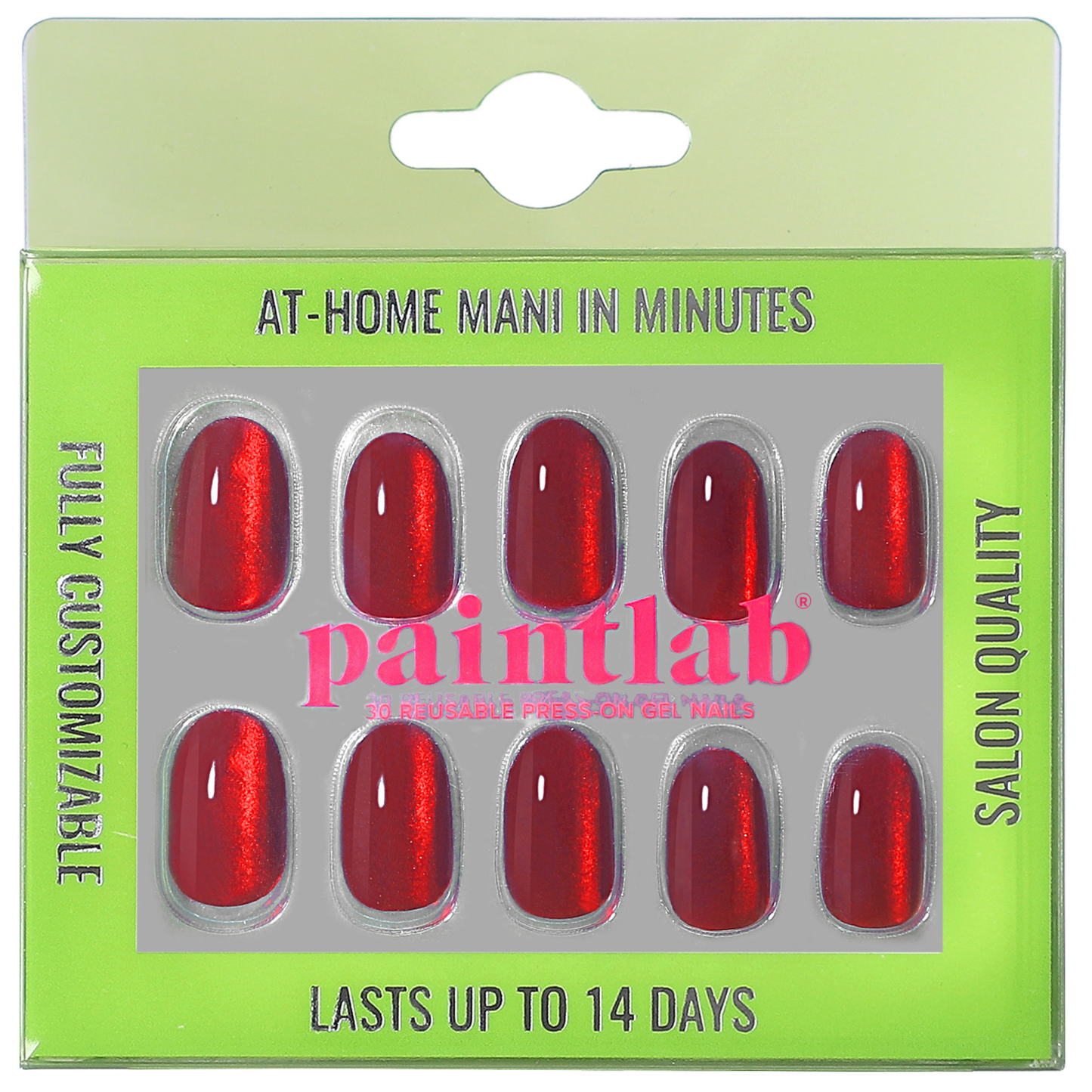 PaintLab Red Ruby Press-On Nails