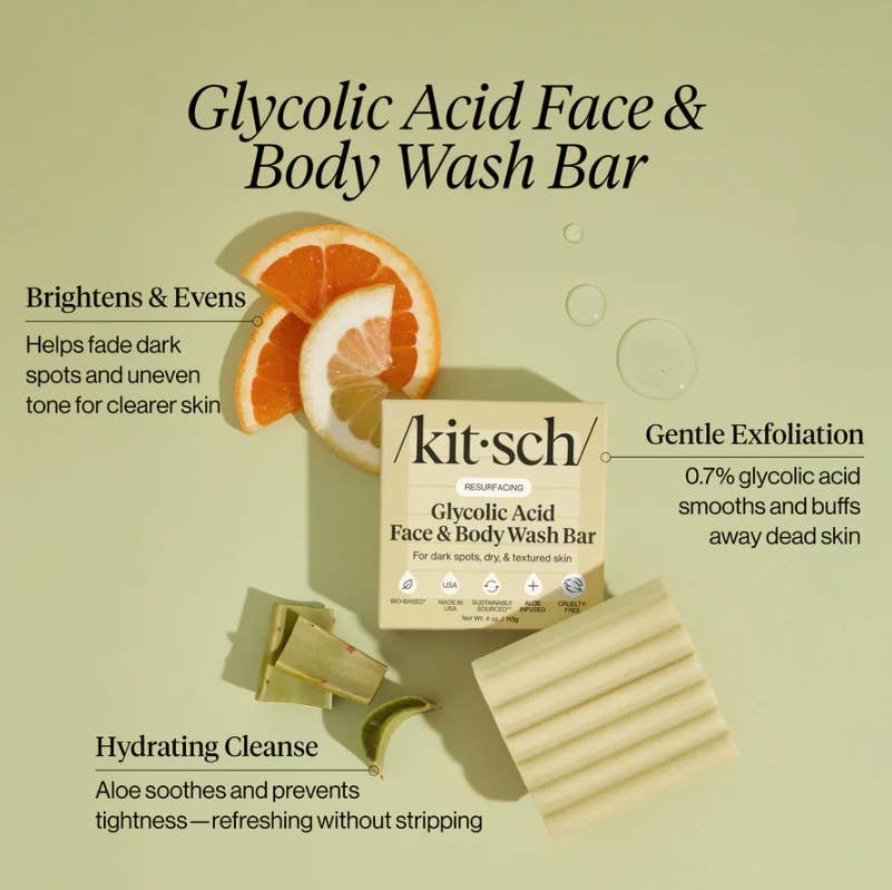 Kitsch | Glycolic Acid Exfoliating Face and Body Wash