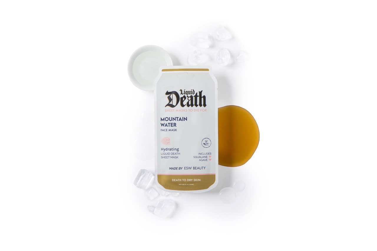 Mountain Water Liquid Death Hydrating Face Mask