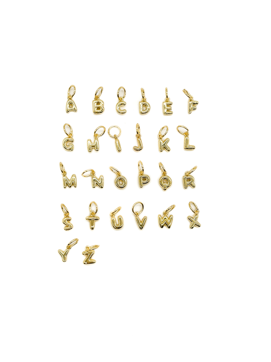 18K Gold Bubble Letters