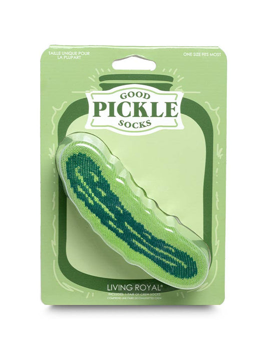 3D Packaged Crew Socks - Big Dill Pickle - Bright Green